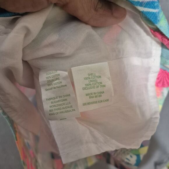 Lilly Pulitzer Women's Mila Sparkling Sands Pink Lace Shells Shift Dress 27689 - Picture 2 of 7